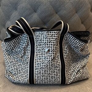 Coach Black and White Patterned Tote